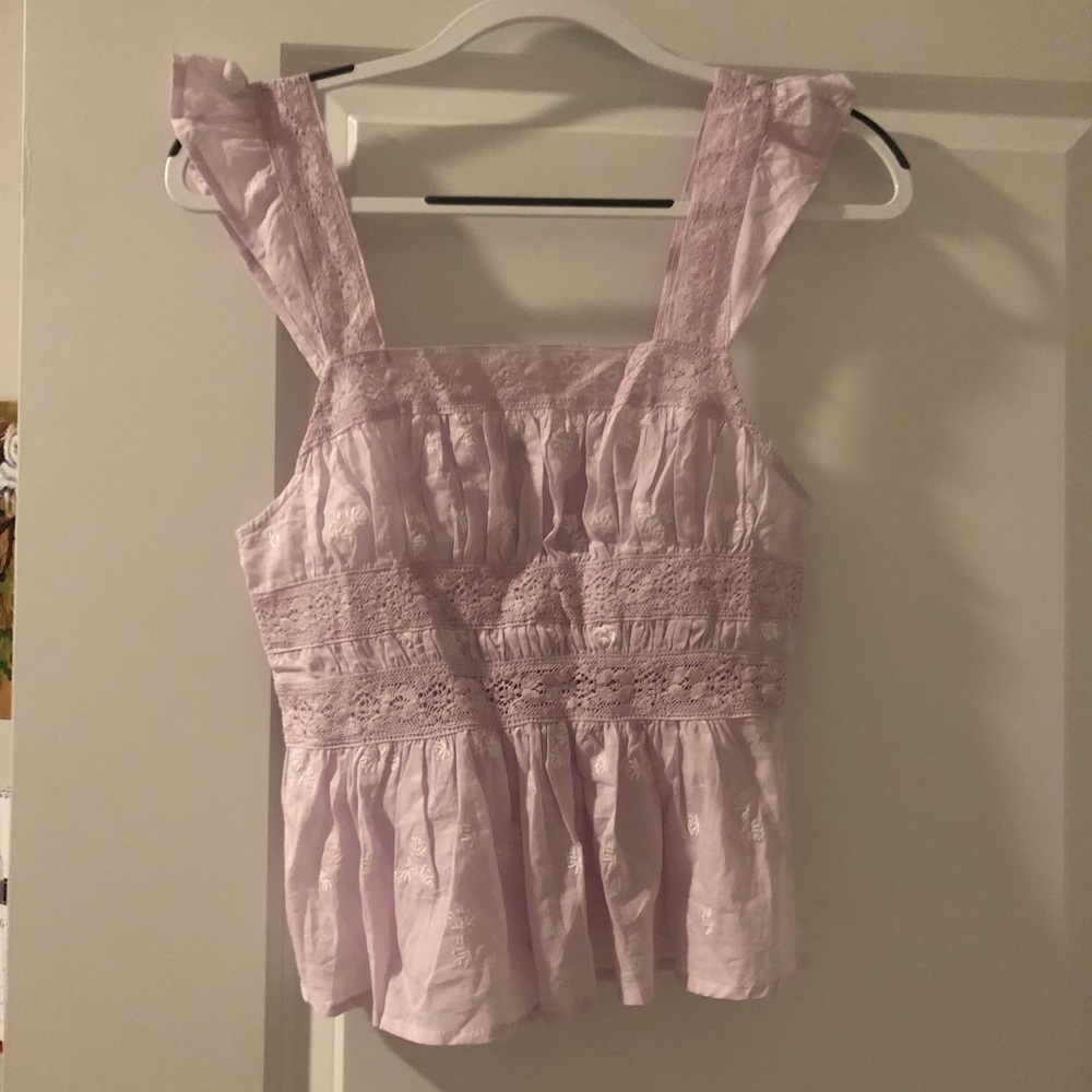 NEW WITH TAG! Free People Lilac peplum tank